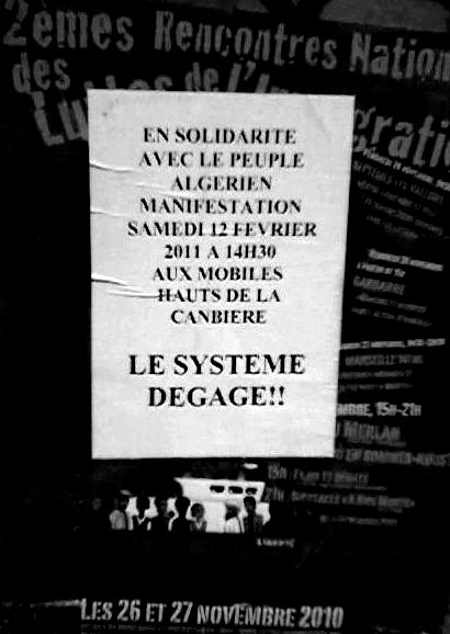 (Photo : Affiche LE SYSTEME DEGAGE !!, Rue du Petit-Saint-Jean - Marseille )